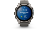 Spordikell Garmin fenix 9 43mm Standard - Titanium with Pebble Grey Silicone Band