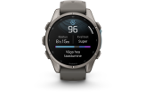 Spordikell Garmin fenix 9 43mm Standard - Titanium with Pebble Grey Silicone Band