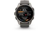 Spordikell Garmin fenix 9 43mm Standard - Titanium with Pebble Grey Silicone Band