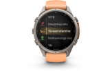 Spordikell Garmin fenix 9 43mm Pro inReach - Titanium with Shell Pink/Autumn Orange Silicone Band