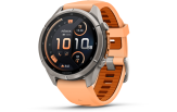 Spordikell Garmin fenix 9 43mm Pro inReach - Titanium with Shell Pink/Autumn Orange Silicone Band