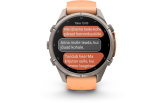 Spordikell Garmin fenix 9 43mm Pro inReach - Titanium with Shell Pink/Autumn Orange Silicone Band