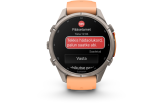 Spordikell Garmin fenix 9 43mm Pro inReach - Titanium with Shell Pink/Autumn Orange Silicone Band