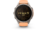 Spordikell Garmin fenix 9 43mm Pro inReach - Titanium with Shell Pink/Autumn Orange Silicone Band