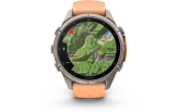 Spordikell Garmin fenix 9 43mm Pro inReach - Titanium with Shell Pink/Autumn Orange Silicone Band