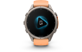 Spordikell Garmin fenix 9 43mm Pro inReach - Titanium with Shell Pink/Autumn Orange Silicone Band