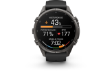 Spordikell Garmin fenix 9 43mm Pro inReach - Carbon Gray DLC Titanium with Black/Pebble Grey Silicone Band