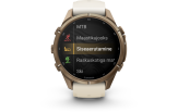 Spordikell Garmin fenix 9 43mm Pro inReach - Autumn Gold Titanium with Cream/French Grey Silicone Band