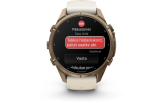 Spordikell Garmin fenix 9 43mm Pro inReach - Autumn Gold Titanium with Cream/French Grey Silicone Band