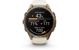 Spordikell Garmin fenix 9 43mm Pro inReach - Autumn Gold Titanium with Cream/French Grey Silicone Band
