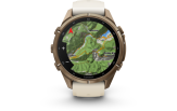Spordikell Garmin fenix 9 43mm Pro inReach - Autumn Gold Titanium with Cream/French Grey Silicone Band