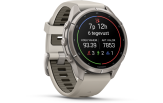 Spordikell Garmin fenix 9 43mm Pro - Titanium with Fog Grey/Dark Sandstone Silicone Band
