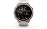 Spordikell Garmin fenix 9 43mm Pro inReach - Titanium with Fog Grey/Dark Sandstone Silicone Band