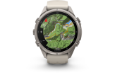 Spordikell Garmin fenix 9 43mm Pro inReach - Titanium with Fog Grey/Dark Sandstone Silicone Band