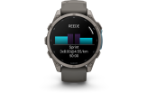Spordikell Garmin fenix 9 47mm Standard - Titanium with Pebble Grey Silicone Band