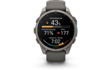 Spordikell Garmin fenix 9 47mm Standard - Titanium with Pebble Grey Silicone Band