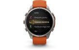Spordikell Garmin fenix 9 47mm Pro inReach - Titanium with Autumn Orange/Spark Orange Silicone Band