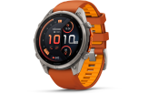 Spordikell Garmin fenix 9 47mm Pro inReach - Titanium with Autumn Orange/Spark Orange Silicone Band
