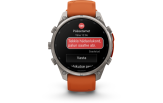 Spordikell Garmin fenix 9 47mm Pro inReach - Titanium with Autumn Orange/Spark Orange Silicone Band