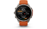 Spordikell Garmin fenix 9 47mm Pro inReach - Titanium with Autumn Orange/Spark Orange Silicone Band