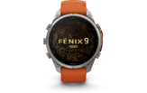 Spordikell Garmin fenix 9 47mm Pro inReach - Titanium with Autumn Orange/Spark Orange Silicone Band