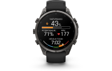 Spordikell Garmin fenix 9 47mm Pro inReach - Carbon Gray DLC Titanium with Black/Pebble Grey Silicone Band
