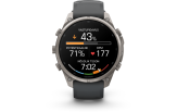 Spordikell Garmin fenix 9 47mm Pro - Titanium with Graphite/Black Silicone Band