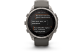 Spordikell Garmin fenix 9 47mm Pro Solar inReach - Titanium with Pebble Grey Silicone Band