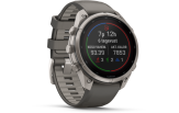 Spordikell Garmin fenix 9 47mm Pro Solar inReach - Titanium with Pebble Grey Silicone Band