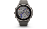 Spordikell Garmin fenix 9 47mm Pro Solar inReach - Titanium with Pebble Grey Silicone Band