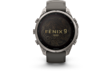 Spordikell Garmin fenix 9 47mm Pro Solar inReach - Titanium with Pebble Grey Silicone Band