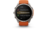 Spordikell Garmin fenix 9 51mm Pro inReach - Titanium with Autumn Orange/Spark Orange Silicone Band
