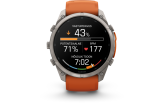 Spordikell Garmin fenix 9 51mm Pro inReach - Titanium with Autumn Orange/Spark Orange Silicone Band