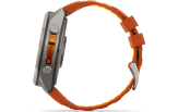 Spordikell Garmin fenix 9 51mm Pro inReach - Titanium with Autumn Orange/Spark Orange Silicone Band