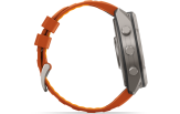 Spordikell Garmin fenix 9 51mm Pro inReach - Titanium with Autumn Orange/Spark Orange Silicone Band