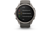 Spordikell Garmin fenix 9 51mm Pro Solar inReach - Titanium with Pebble Grey Silicone Band