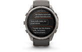 Spordikell Garmin fenix 9 51mm Pro Solar inReach - Titanium with Pebble Grey Silicone Band