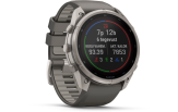 Spordikell Garmin fenix 9 51mm Pro Solar inReach - Titanium with Pebble Grey Silicone Band
