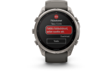 Spordikell Garmin fenix 9 51mm Pro Solar inReach - Titanium with Pebble Grey Silicone Band