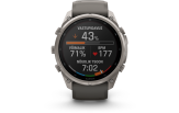 Spordikell Garmin fenix 9 51mm Pro Solar inReach - Titanium with Pebble Grey Silicone Band