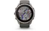 Spordikell Garmin fenix 9 51mm Pro Solar inReach - Titanium with Pebble Grey Silicone Band