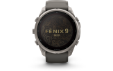 Spordikell Garmin fenix 9 51mm Pro Solar inReach - Titanium with Pebble Grey Silicone Band