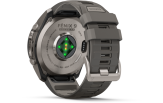 Spordikell Garmin fenix 9 51mm Pro Solar inReach - Titanium with Pebble Grey Silicone Band