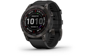 Spordikell Garmin fenix 7 Sapphire Solar - Black DLC Ti  Black Band