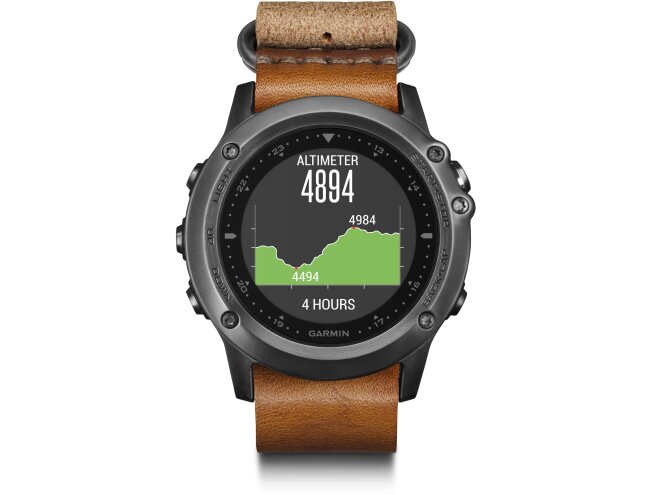 Garmin Spordikell fēnix 3 Safiir Ainult kell - Hall, nahkrihmaga