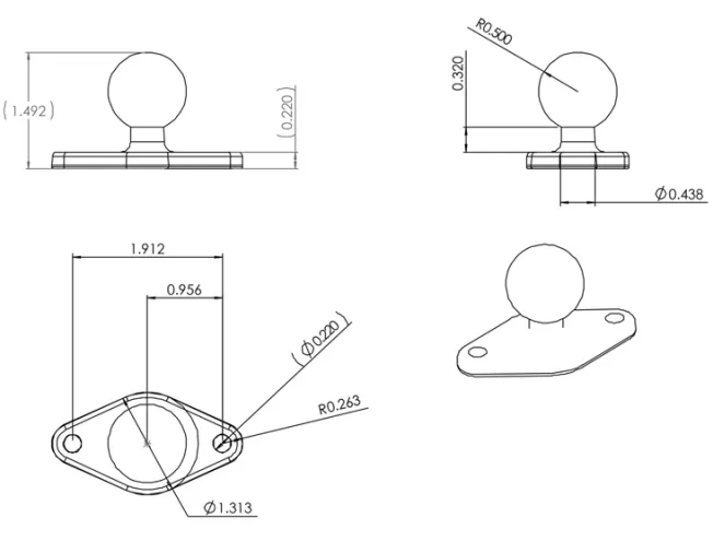 RAM Kinnitus RAM-B-238U