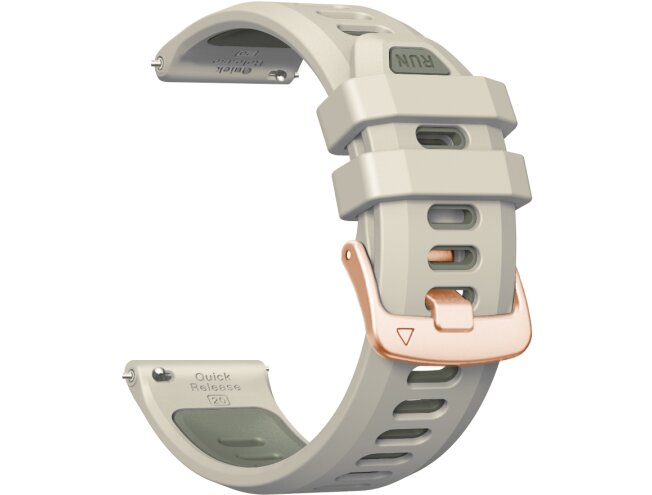 Kellarihmad 20mm kiire kinnitus sand gray/rose gold silikoon
