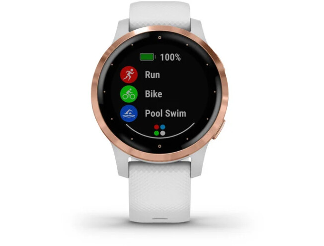 Spordikell Garmin vivoactive 4S White/Rose Gold roosa kuld/valge