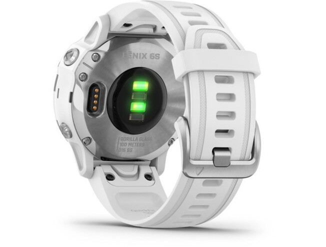 Spordikell Garmin fenix 6S  Silver w/White Band (no MAP/Music) Standard - hõbe, valge rihmaga