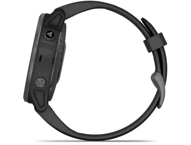 Multispordi kell fenix 6s Safiir - s&uuml;sinik hall, musta rihmaga